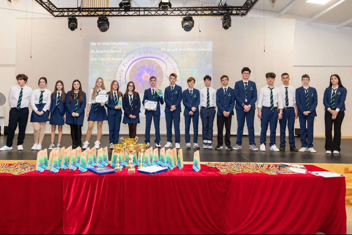 Students presenting a project