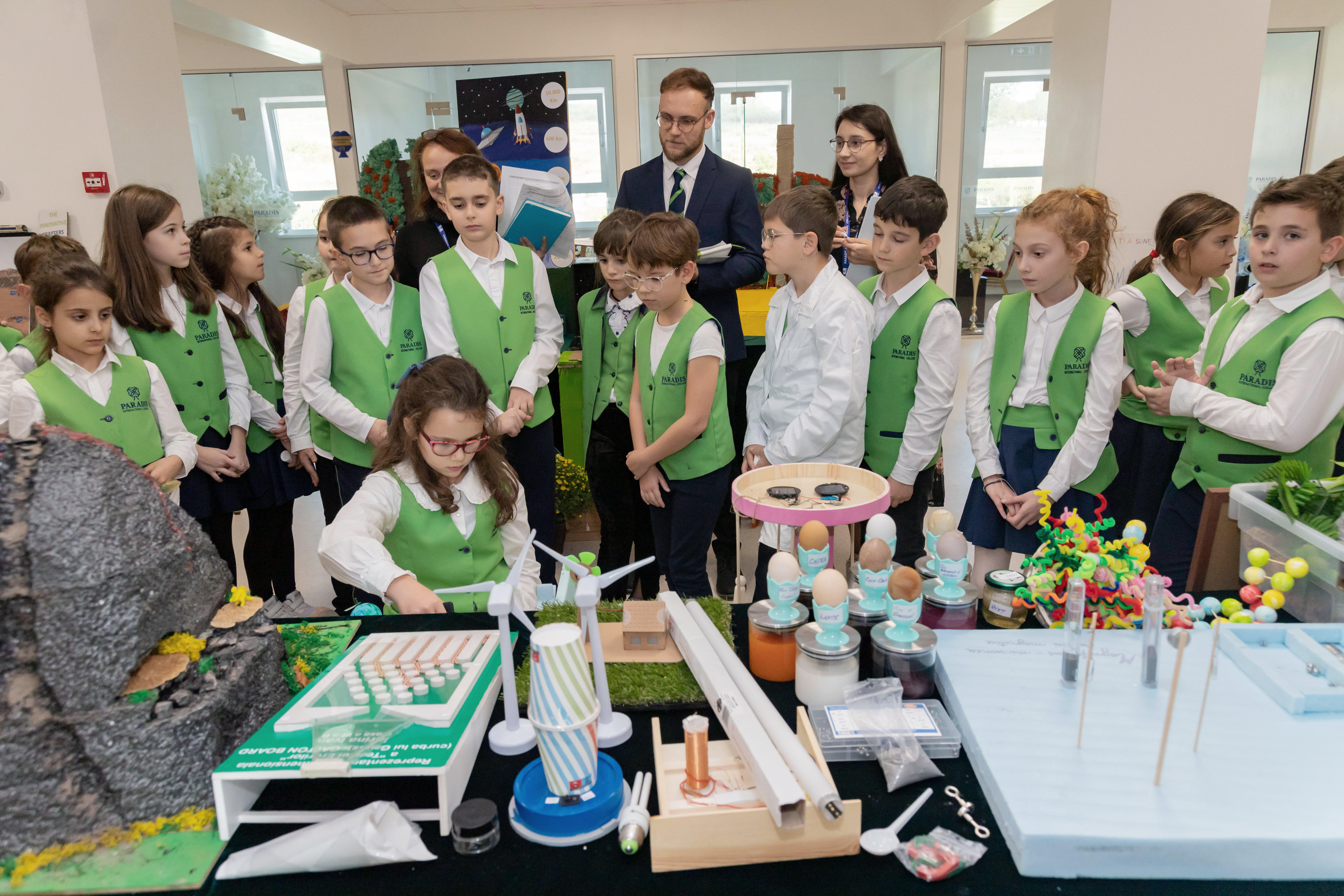 Children taking part in a science activity